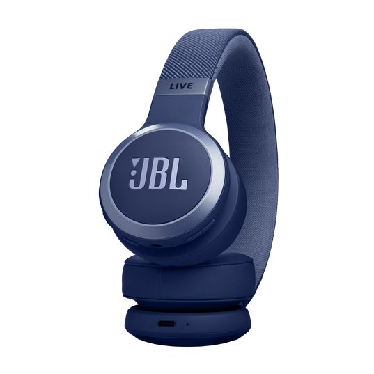 JBL Live 670NC - Blue - Wireless On-Ear Headphones with True Adaptive Noise Cancelling - Detailshot 2